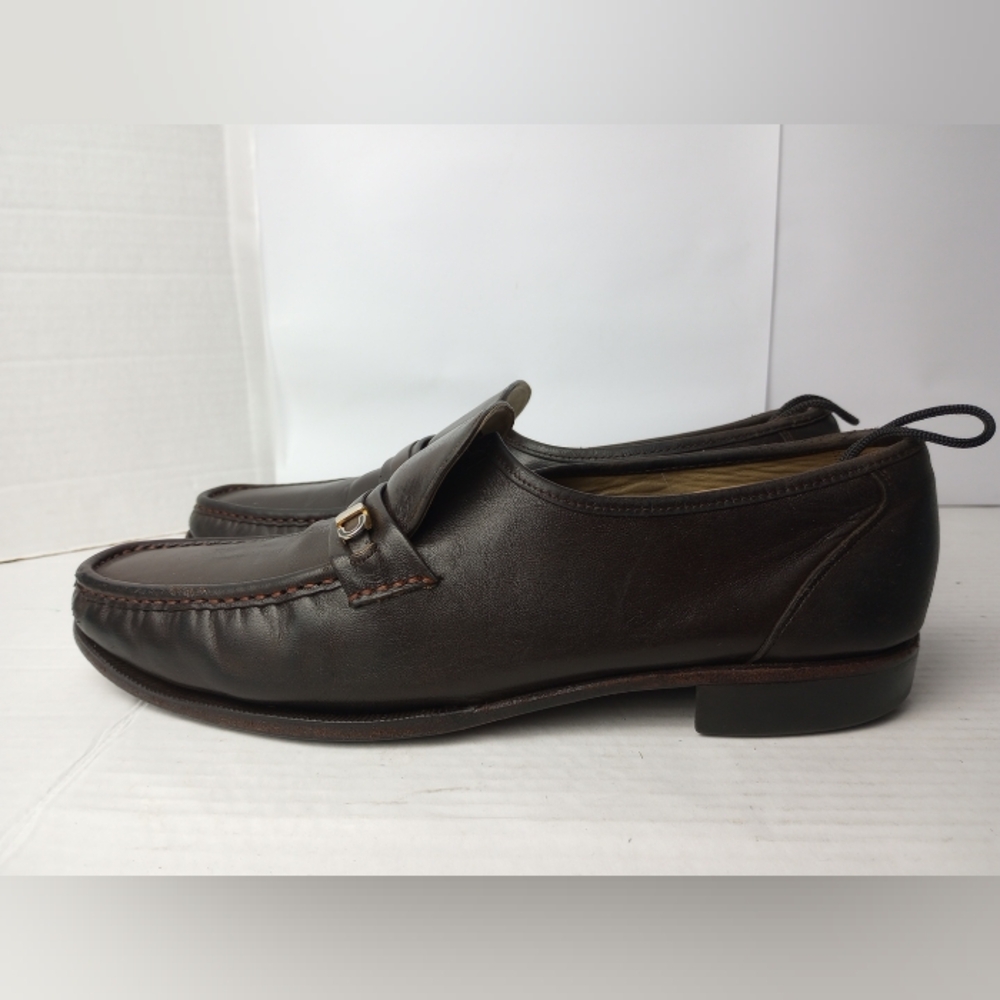 Vintage Florsheim Imperial Men's Leather slip on dress shoes, Brown Size 10.5